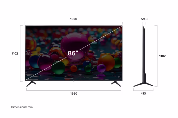 ทีวี 65" LG UHD AI UA84 4K Smart TV 2025 รุ่น 65UA8450PSA - Image 4