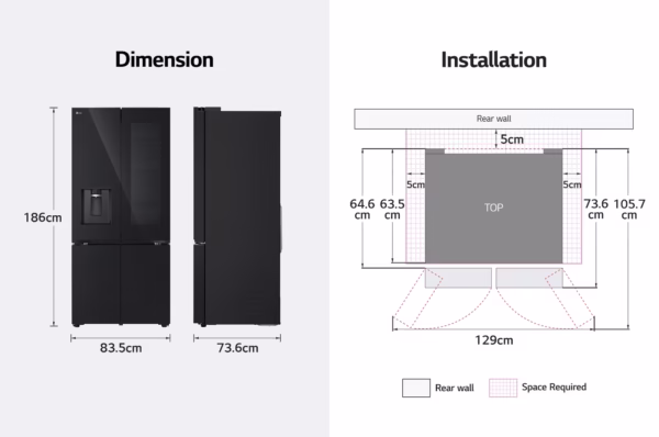 ตู้เย็น Multi-Door 21.6 คิว GV-K25FFGEB Smart Inverter Compressor - Image 7